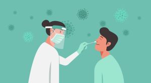 medical professional, doctor, or nurse doing Covid-19 or Coronavirus test